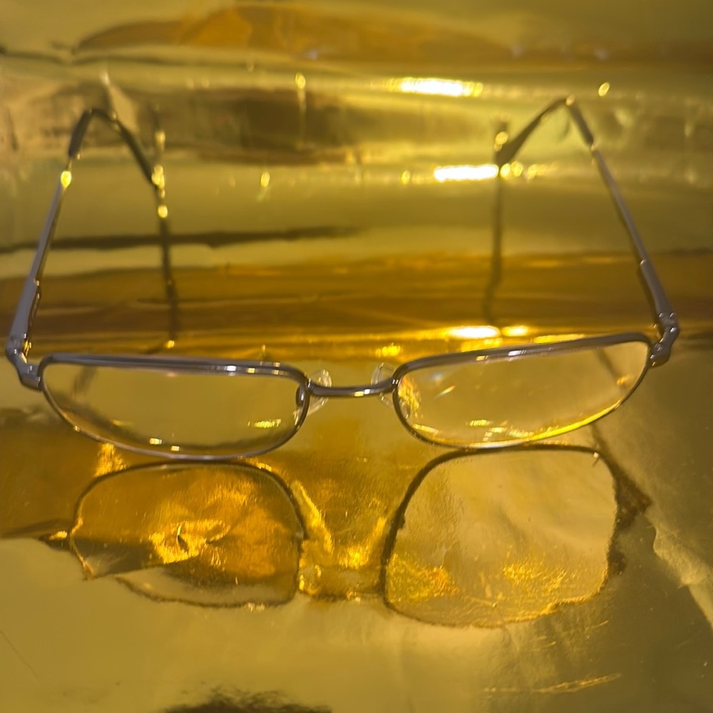 Elasta by Safilo Eyeglasses Frames 7193 0DF8 Gray Rectangle Wire Rim 54-18-4-4